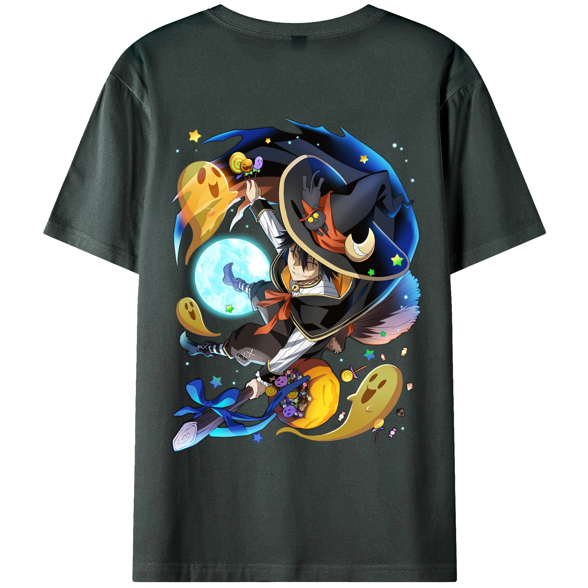 （画像用） 文豪ストレイドッグス Bungo Stray Dogs 綿100％ メンズ半袖Tシャツ（バックプリント） 通気性